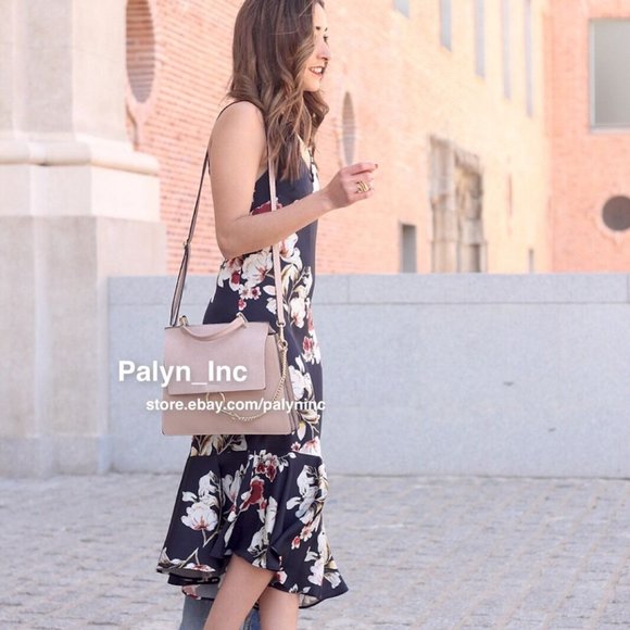 ❤️NWT ZARA FLORAL MIDI FRILLED CAMISOLE DRESS - Picture 1 of 9